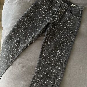 Zara Rhinestoned Black Jeans
